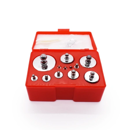 Набор гирь 1118 гр. в футляре (12 шт.) с разновесами